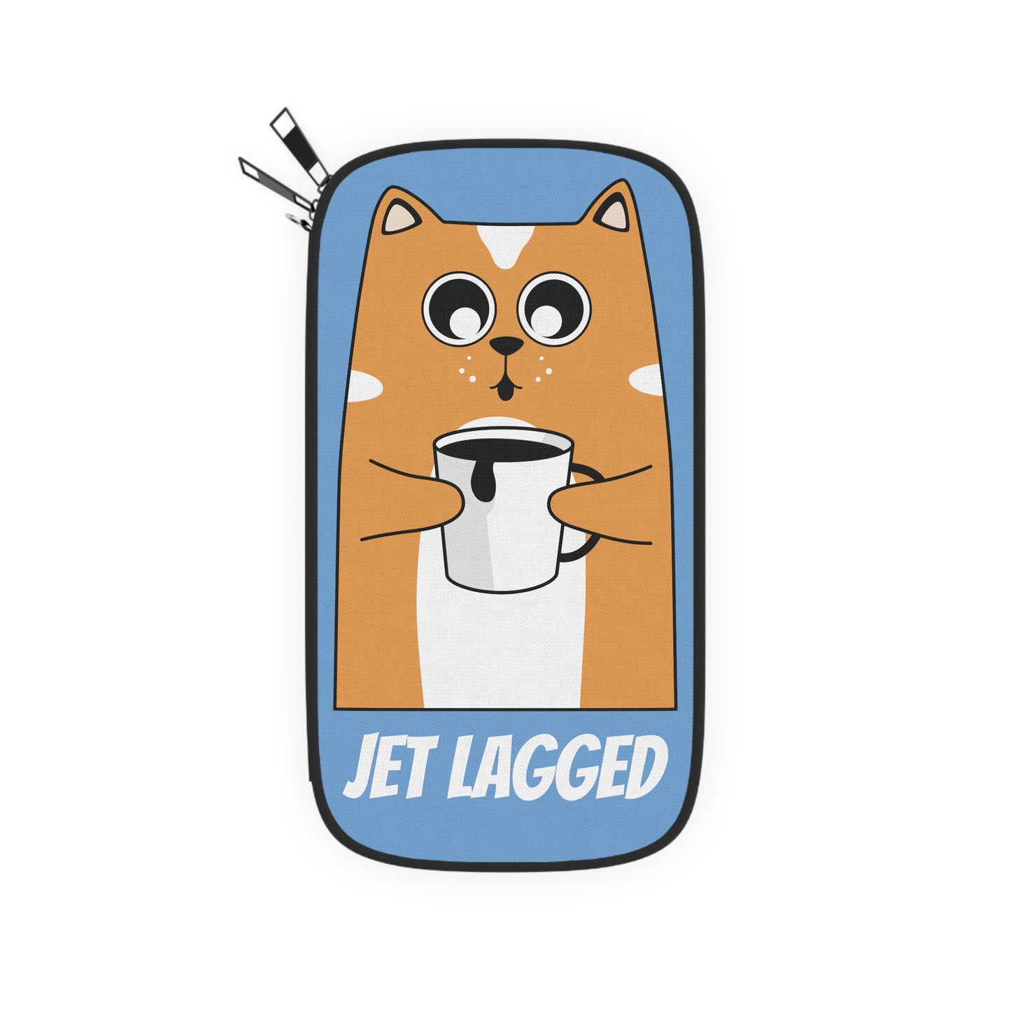 Jet Lagged Funny Powder Blue Passport Wallet