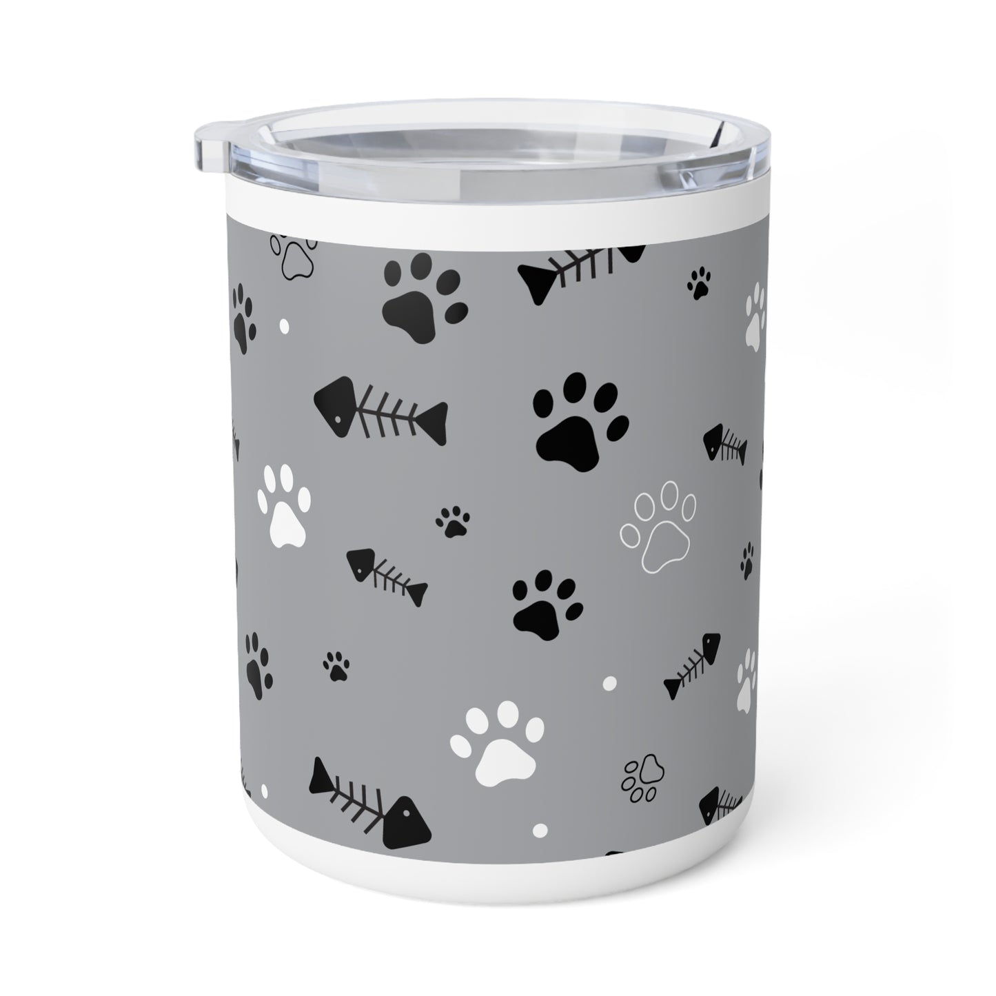 Paws and Fish Insulated Coffee Mug, 10oz